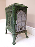 Old French Enamel Green Stove